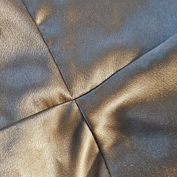 Birdy Grey One Shoulder Satin Maxi Dress Champagne 3X Formal Wedding Trendy Luxe - Picture 10 of 16